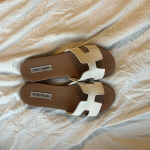 White Steve Madden Women’s Sandals size 8
